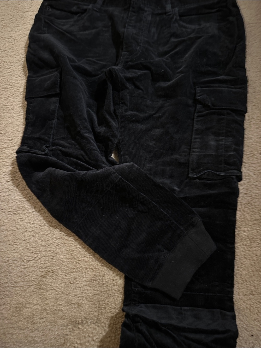 Polo by Ralph Lauren Black Corduroy Cargo Joggers